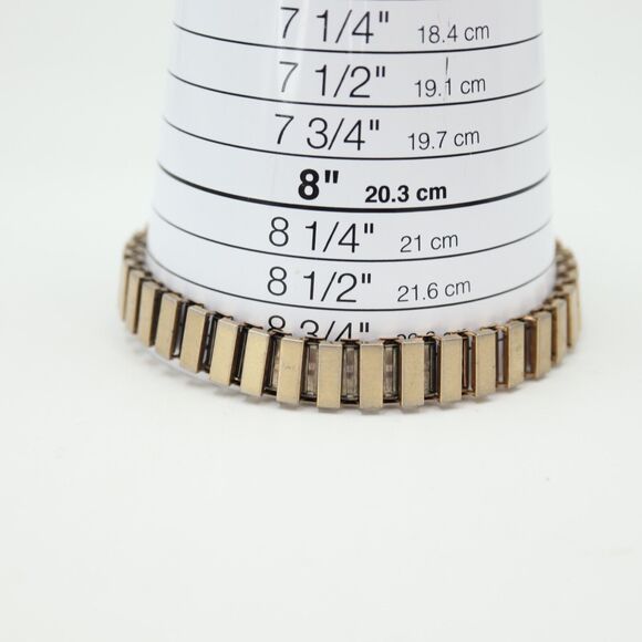 Timex Womens Watch Silver Tone 25mm White Dial Gold Stretch Band w New Battery - Picture 5 of 14